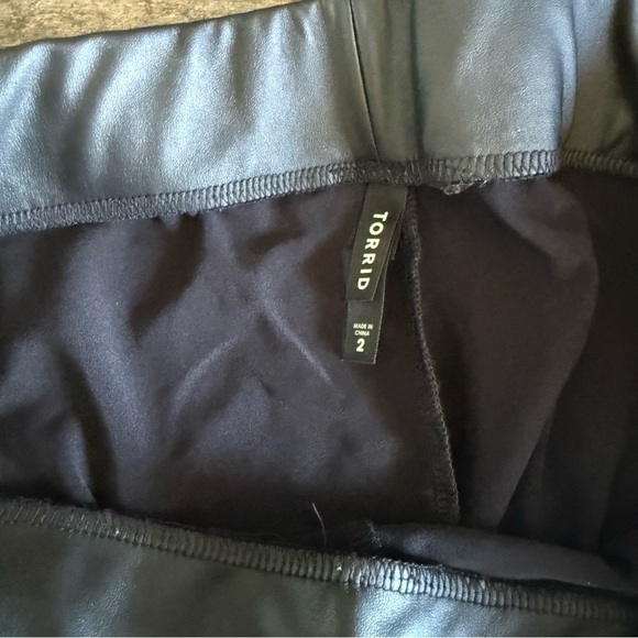 Torrid Midnight Black Faux Leather Leggings - Picture 3 of 4